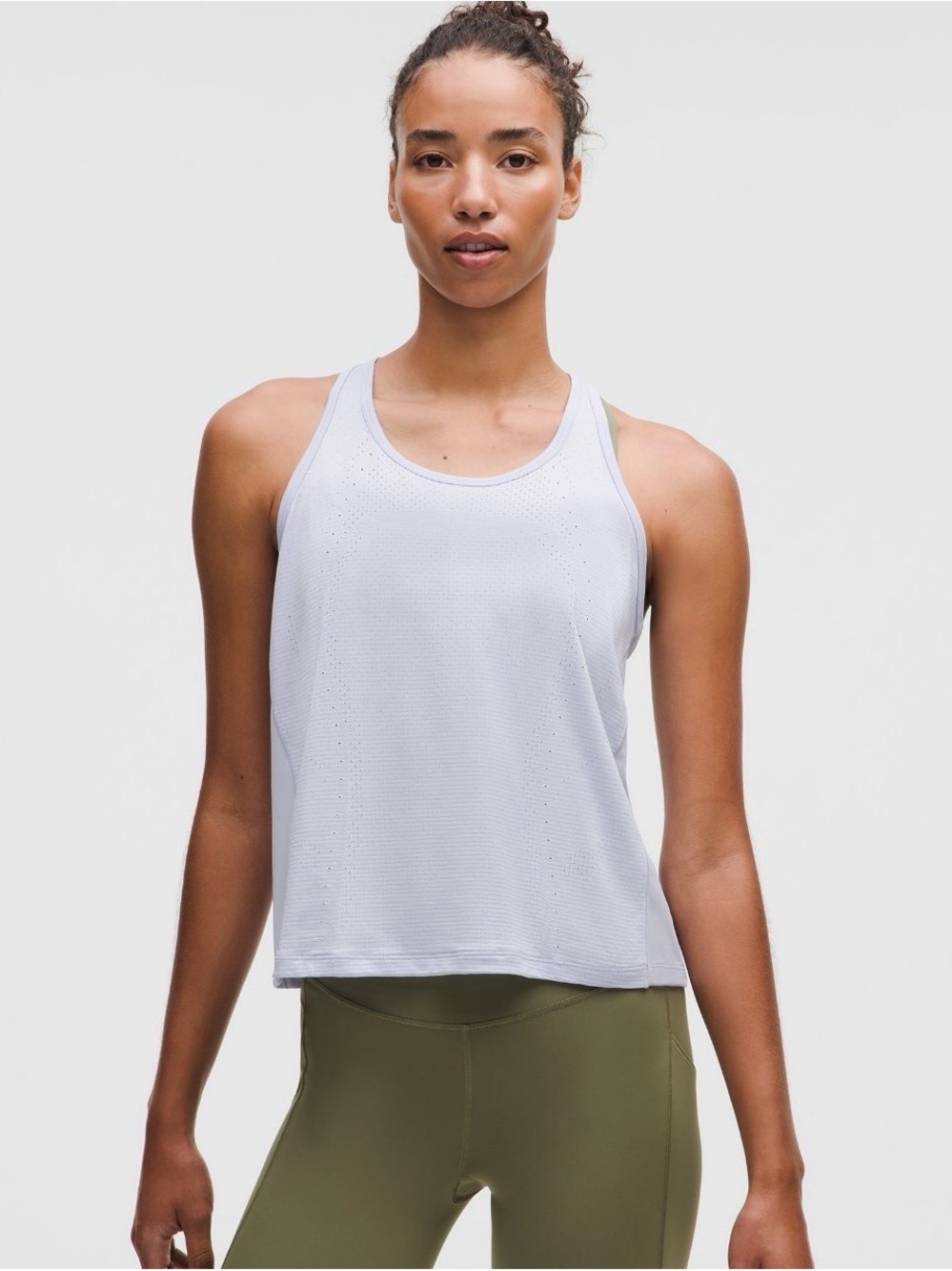 NWT Lululemon Swiftly Mesh-Back Tank Top Serene Blue Color Size 10